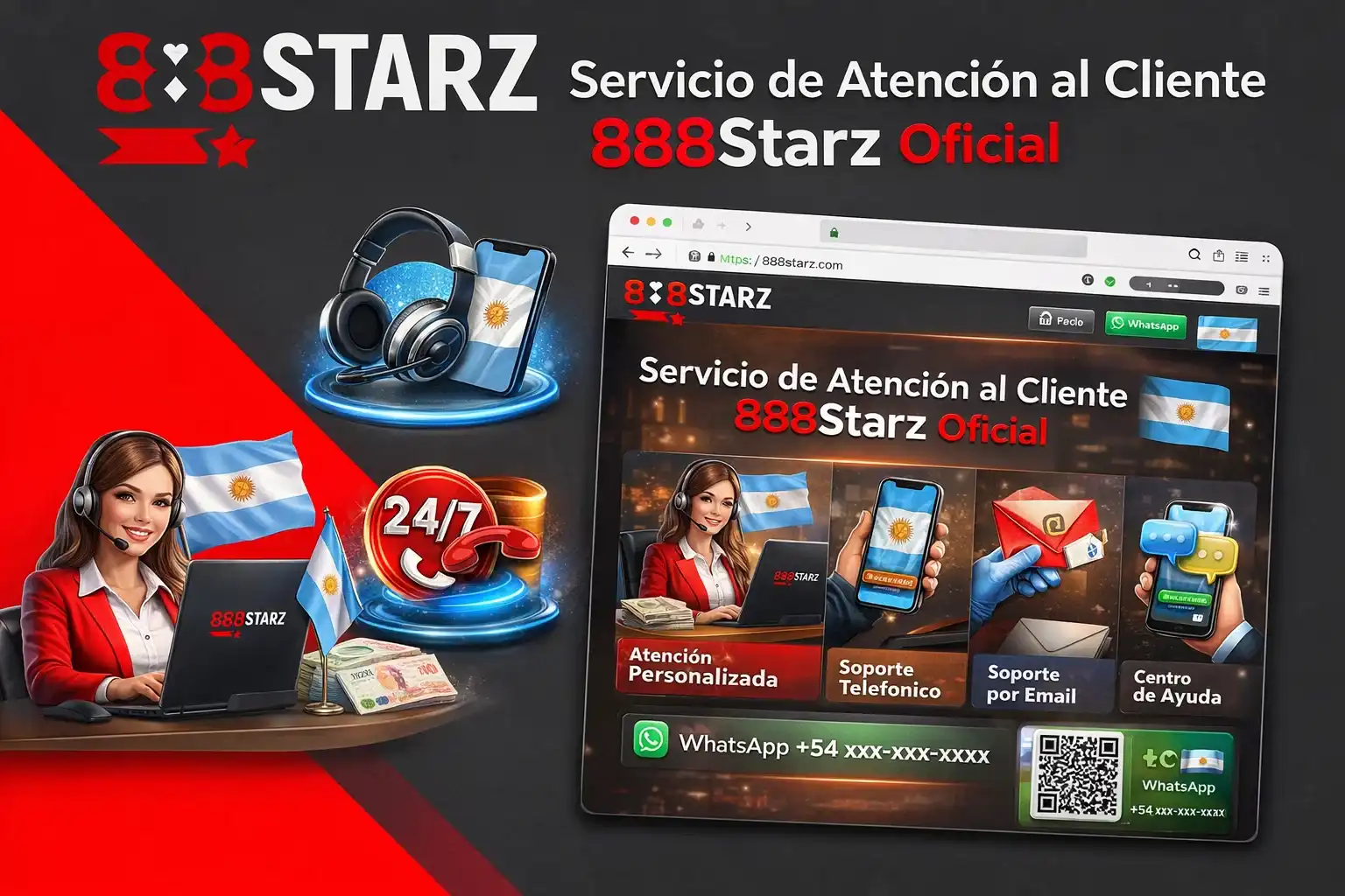 Servicio de Atención al Cliente 888Starz Oficial